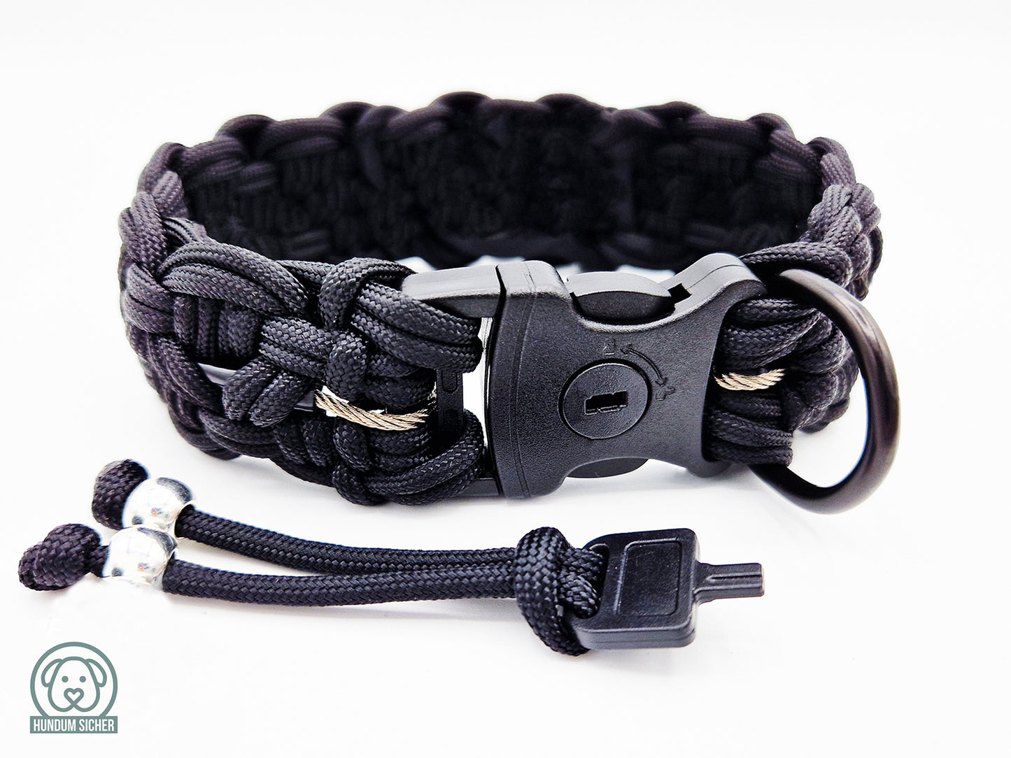 HUNDUM SICHER® Anti-Diebstahl-Halsband - abschließbar & mit Stahlkern - ideal für große Hunde