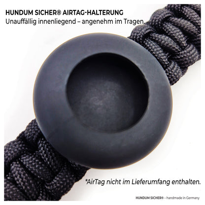 HUNDUM SICHER® Anti-Diebstahl-Halsband mit versteckter AirTag Halterung - ideal für kleine Hunde