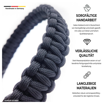 HUNDUM SICHER® Anti-Diebstahl-Halsband - abschließbar & mit Stahlkern - ideal für kleine Hunde