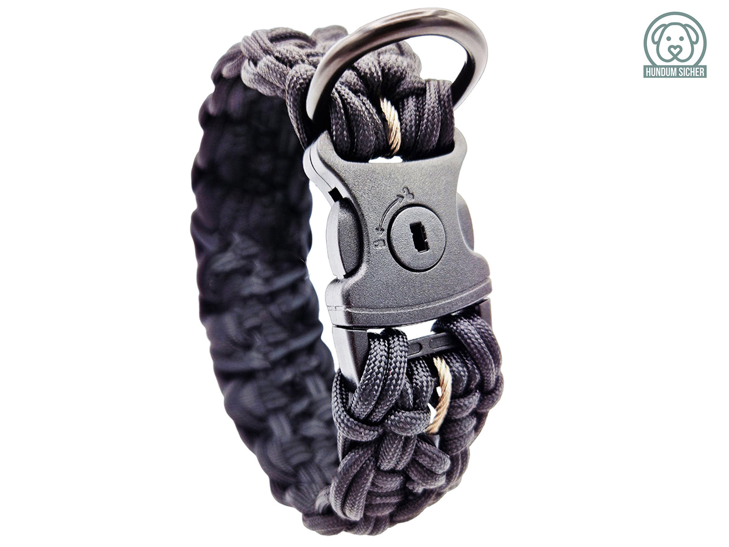 HUNDUM SICHER® Anti-Diebstahl-Halsband - abschließbar & mit Stahlkern - ideal für große Hunde