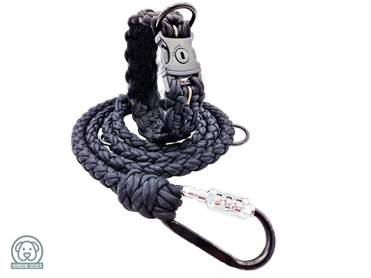 HUNDUM SICHER® Anti-Diebstahl-Hundeleine und Halsband Set - abschließbar & schnittfest - ideal für große Hunde