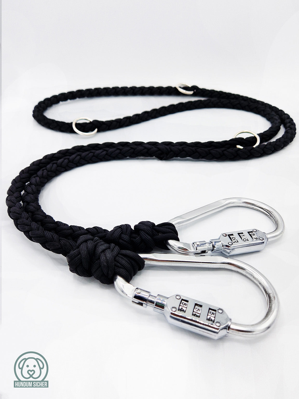 HUNDUM SICHER® Anti-Diebstahl-Hundeleine und Halsband Set - abschließbar & schnittfest - ideal für große Hunde