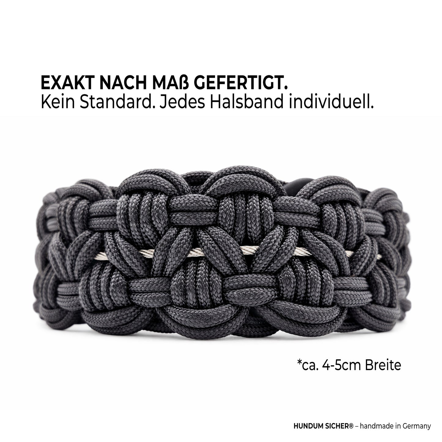 HUNDUM SICHER® Anti-Diebstahl-Halsband mit versteckter AirTag Halterung - ideal für große Hunde