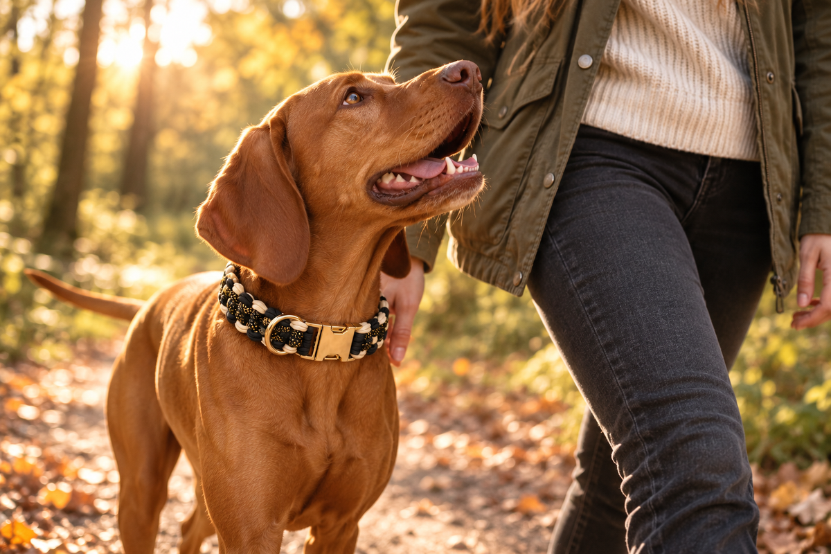 DIY-Kit: Paracord-Hundehalsband - Double KBK Bar Knüpftechnik | HUNDUM SICHER