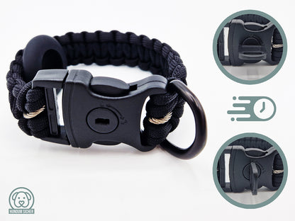 HUNDUM SICHER® Anti-Diebstahl-Hundeleine und Halsband Set mit versteckter AirTag-Halterung - ideal für kleine Hunde