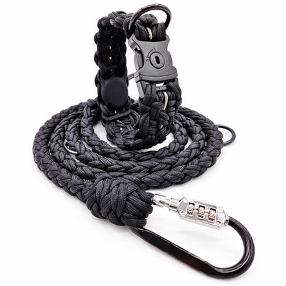 HUNDUM SICHER® Anti-Diebstahl-Hundeleine und Halsband Set mit versteckter AirTag-Halterung - ideal für große Hunde