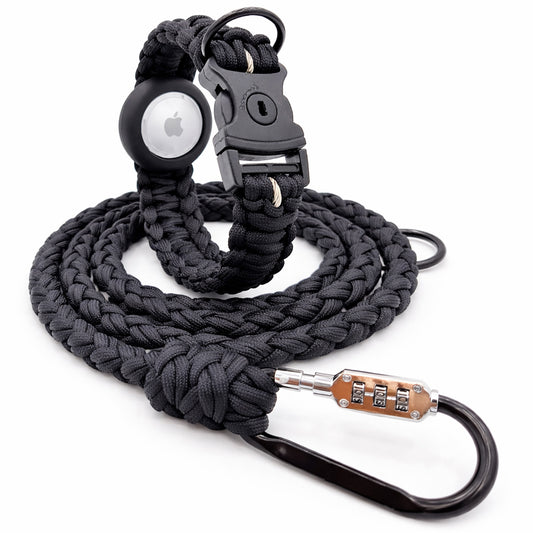 HUNDUM SICHER® Anti-Diebstahl-Hundeleine und Halsband Set mit versteckter AirTag-Halterung - ideal für kleine Hunde