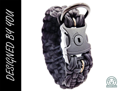 HUNDUM SICHER® Designed by You | Anti-Diebstahl-Halsband - abschließbar & mit Stahlkern - ideal für große Hunde