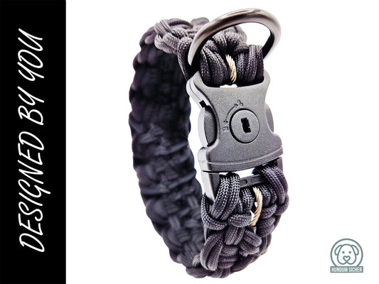HUNDUM SICHER® Designed by You | Anti-Diebstahl-Halsband - abschließbar & mit Stahlkern - ideal für große Hunde