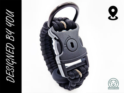 HUNDUM SICHER® Designed by You | Anti-Diebstahl-Halsband mit versteckter AirTag Halterung - ideal für kleine Hunde