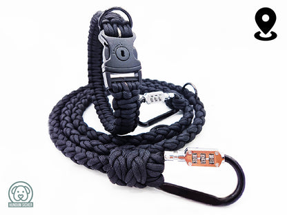 HUNDUM SICHER® Anti-Diebstahl-Hundeleine und Halsband Set mit versteckter AirTag-Halterung - ideal für kleine Hunde