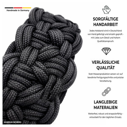 HUNDUM SICHER® Anti-Diebstahl-Halsband mit versteckter AirTag Halterung - ideal für große Hunde