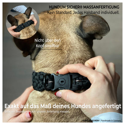 HUNDUM SICHER® Anti-Diebstahl-Halsband - abschließbar & mit Stahlkern - ideal für große Hunde