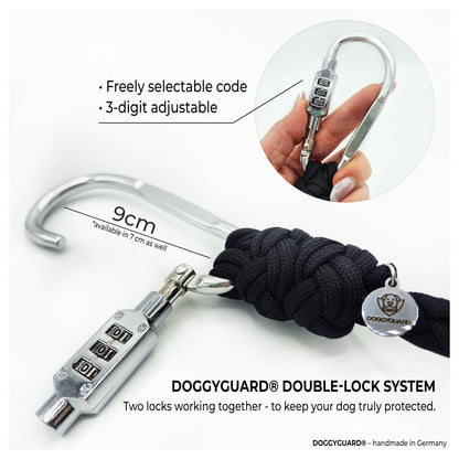 DOGGYGUARD® Anti-Theft Dog Leash – Lockable, Cut-Resistant Steel-Cable Core & Handcrafted