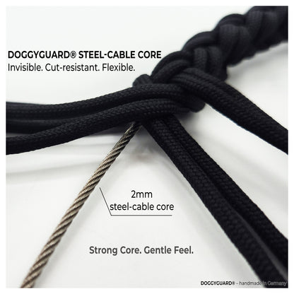 DOGGYGUARD® Anti-Theft Dog Leash – Lockable, Cut-Resistant Steel-Cable Core & Handcrafted